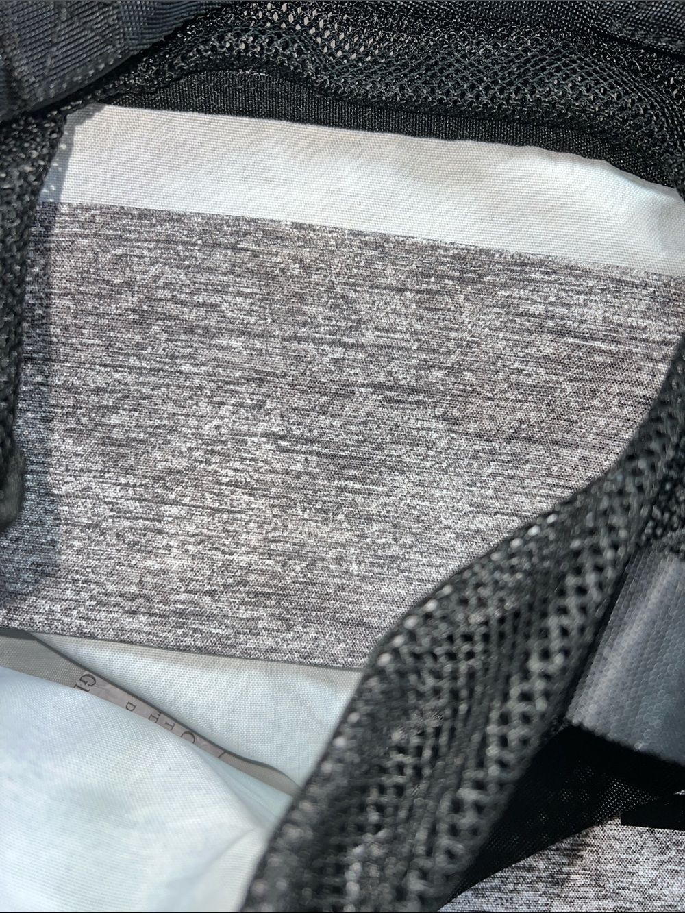 NWT PINK Victoria's Secret Grey & Black Mesh Logo Tote - Picture 5 of 5